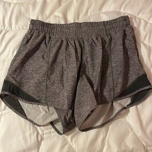 Grey lululemon hotty hot shorts
